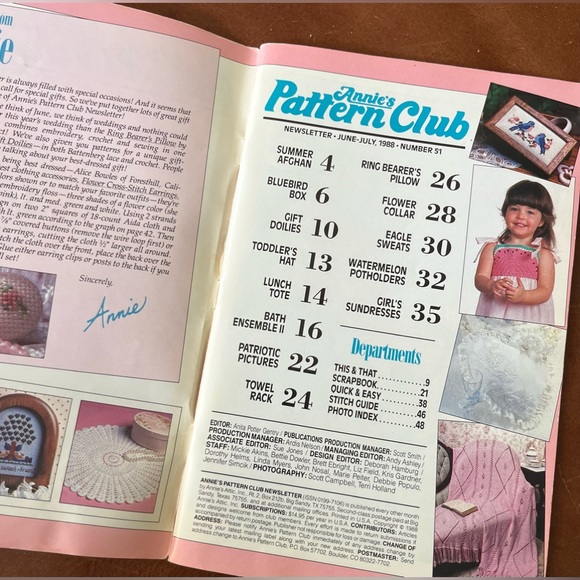 ANNIES PATTERN CLUB July 1998 Machine Knit Cross-Stitch Smocking Crochet Sewing - Picture 4 of 16